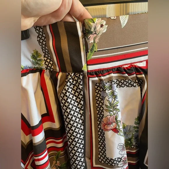 New York & Co Skirt size Small S Bubble Hi-Low Floral Paisley NEW NWT - Picture 6 of 8